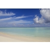 tropical beach nature landscape with white sand at summer