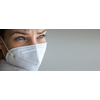 Young woman wearing a face mask during coronavirus and flu outbreak. Virus and illness protection, home quarantine. COVID-19 concept