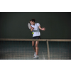 young girl exercise tennis sport indoor