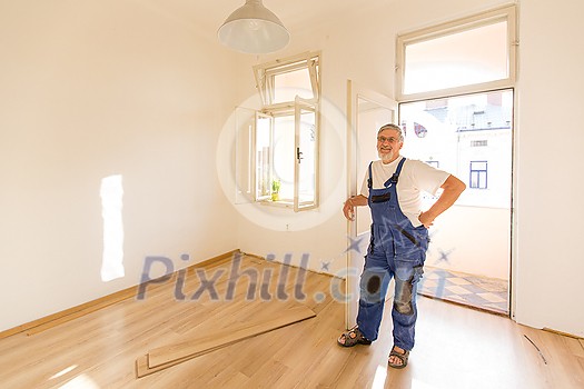 Renovation concept - Empty rental appartment being redied for a new tenant to move in Renovation concept - Empty rental appartment being redied for a new tenant to move in