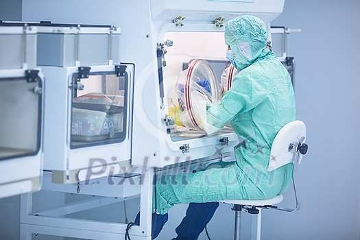 Pharmaceutical industry factory and production laboratory (color toned image; shallow DOF), COVID vaccine production concept Pharmaceutical industry factory and production laboratory (color toned image; shallow DOF), COVID vaccine production concept