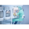 Pharmaceutical industry factory and production laboratory (color toned image; shallow DOF), COVID vaccine production concept