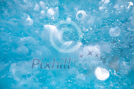 Beautiful water waves - Splashed water wave in clean blue water, clean filtered water ready for drinking Beautiful water waves - Splashed water wave in clean blue water, clean filtered water ready for drinking