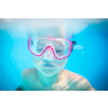 Cute little boy in a swimming pool, diving, swimming underwater, having fun