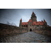 Medieval majestic and romantic gothic castle Bouzov, Czech republic