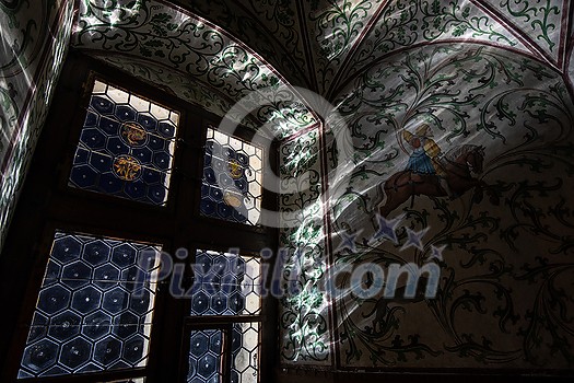Medieval majestic and romantic gothic castle Bouzov, Czech republic Medieval majestic and romantic gothic castle Bouzov, Czech republic