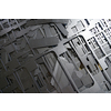 parts of the waste after processing on a laser CNC machine. scrap metal. metal residues after laser cutting. High quality photo
