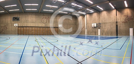 Modern sports hall panorama Modern sports hall panorama