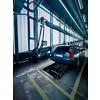Car in a car service, garage being checked. Car service, body repair, spare parts.