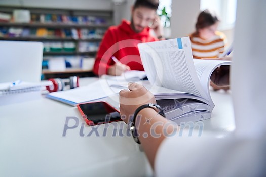 students in a modern environment work together to more easily complete a school project students in a modern environment work together to more easily complete a school project