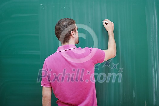 the student thinks about how to do the task on the school board the student thinks about how to do the task on the school board