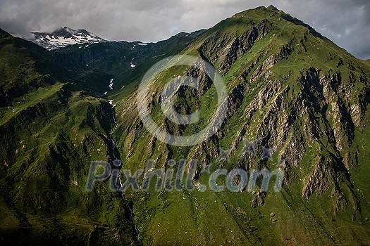 Aerial top view of the splendid Swiss Alps Aerial top view of the splendid Swiss Alps