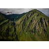 Aerial top view of the splendid Swiss Alps