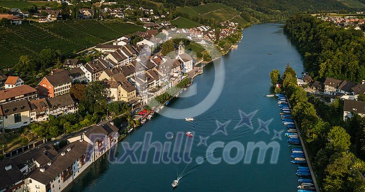 Eglisau - Splendid Swiss Swiss historicl town on the banks of the Rhine river Eglisau - Splendid Swiss Swiss historicl town on the banks of the Rhine river
