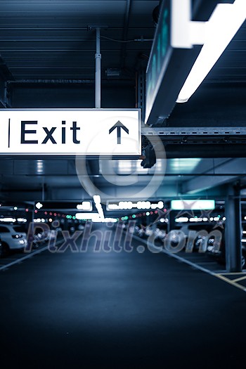 Underground garage or modern car parking with lots of vehicles Underground garage or modern car parking with lots of vehicles