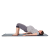 Pregnancy yoga exercise - pregnant woman doing yoga asana Purvottanasana Upward Plank Pose isolated on white background