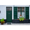 Door and window of an old house, Bruges (Brugge), Belgium