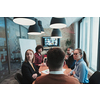 Successful team. Group of young multi-ethnic business people working and communicating together in creative office. Selective focus. High-quality photo