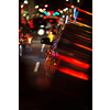 Night road traffic in a big city (shallow DOF)