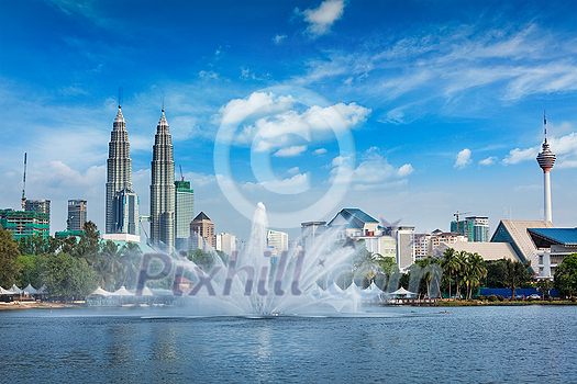 Kuala Lumpur skyline. View over Titiwangsa Lake. Kuala Lumpur, Malaysia Kuala Lumpur skyline. View over Titiwangsa Lake. Kuala Lumpur, Malaysia