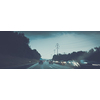 Cars on a highway at a rainy dusk (shallow DOF; color toned image)