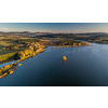 The Lipno Reservoir is a dam and hydroelectric plant constructed along the Vltava River in the Czech Republic. This area is mountainous, and borders the Sumava National Park and Nature Reserve