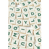 Scrabble letters, close up on white background. Original web template with creative elements.