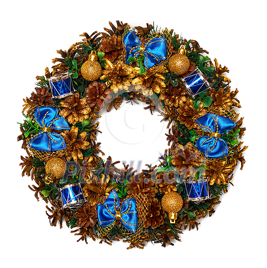 Christmas wreath isolated on white background Christmas wreath isolated on white background
