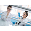 Group of young medical students doing research together in chemistry laboratory,teamwork by college student indoors