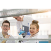 Group of young medical students doing research together in chemistry laboratory,teamwork by college student indoors