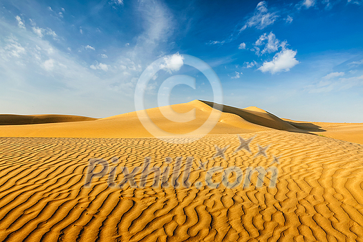 Dunes of Thar Desert. Sam Sand dunes, Rajasthan, India Dunes of Thar Desert. Sam Sand dunes, Rajasthan, India