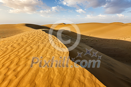 Sam Sand dunes in Thar Desert. Rajasthan, India Sam Sand dunes in Thar Desert. Rajasthan, India