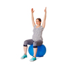 Pregnancy exercise concept - pregnant woman doing exercises with exercise ball isolated on white background