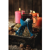 Christmas hot mulled wine with orange, cinnamon, cardamom and anise on wooden background