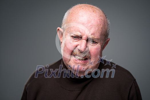 Senior man lonely at home, anxious/afraid to go out - self isolation/ quarantine due to COVID-19/ Coronavirus social distancing/prevention concept Senior man lonely at home, anxious/afraid to go out - self isolation/ quarantine due to COVID-19/ Coronavirus social distancing/prevention concept