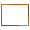 Gold plated wooden picture frame isolated on white