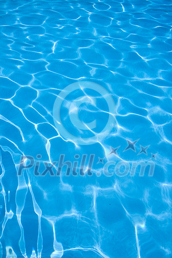 Ripple on blue water Ripple on blue water