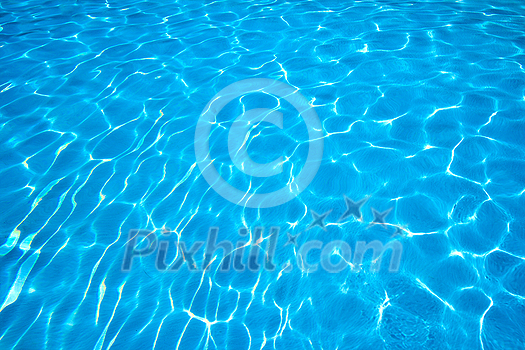 Ripple on blue water Ripple on blue water