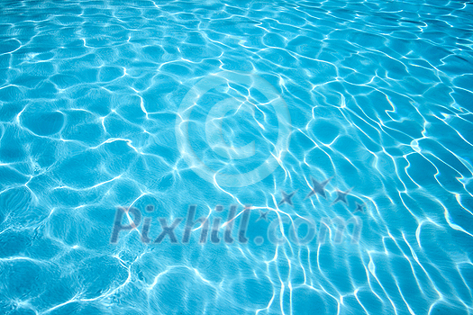 Ripple on blue water Ripple on blue water