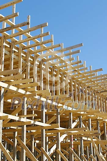 Construction of a wooden house Construction of a wooden house