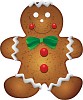 Isolated vector gingerbread man