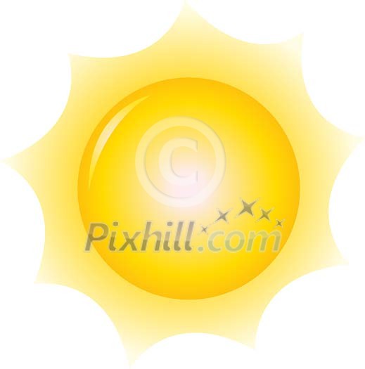Isolated sun on a white background Isolated sun on a white background