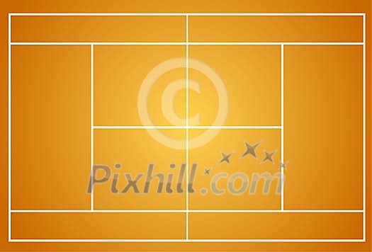 Vector image of a tennis court Vector image of a tennis court