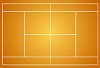 Vector image of a tennis court
