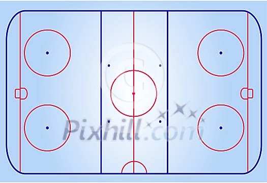 Vector image of a ice hockey field Vector image of a ice hockey field