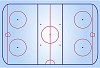 Vector image of a ice hockey field