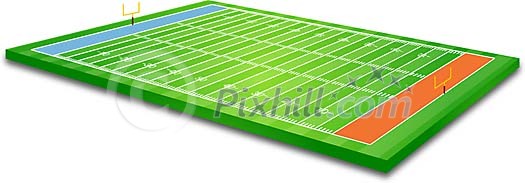 Vector image of american football field Vector image of american football field